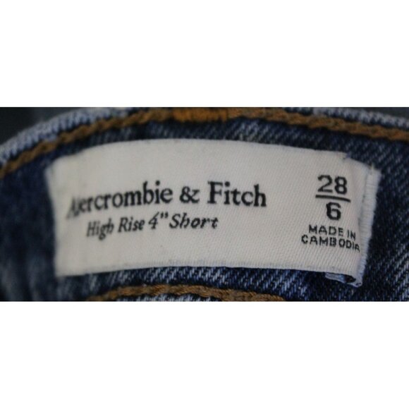 Abercrombie & Fitch Women’s High Rise Shorts Size 6/28 Raw Hem Distressed - Picture 4 of 4